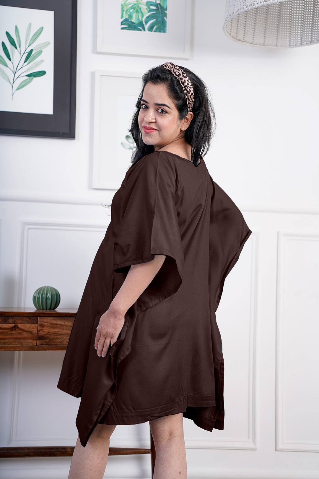 Coffee Rayon MaternityKaftan - Kaftanease