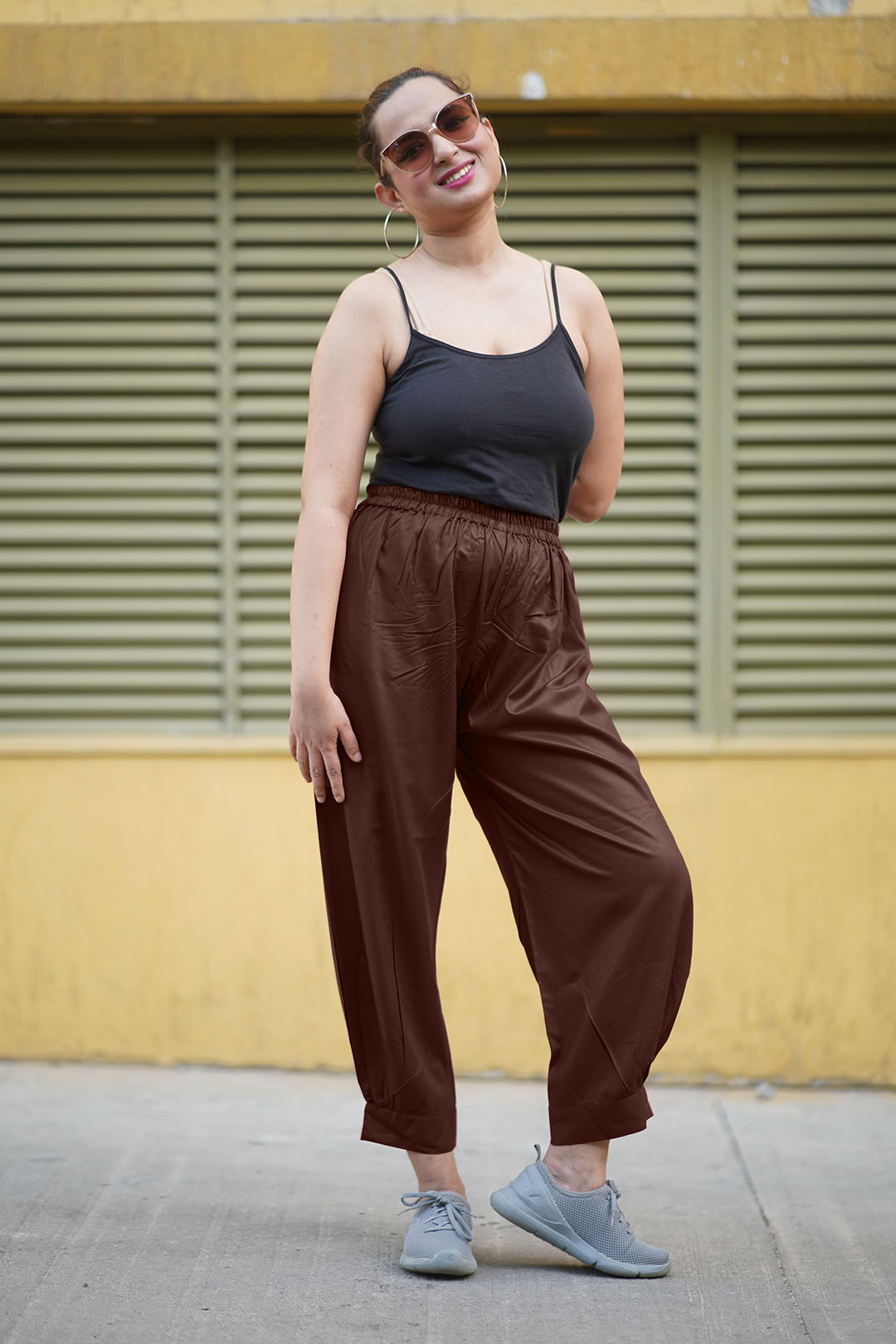Coffee Rayon Pants