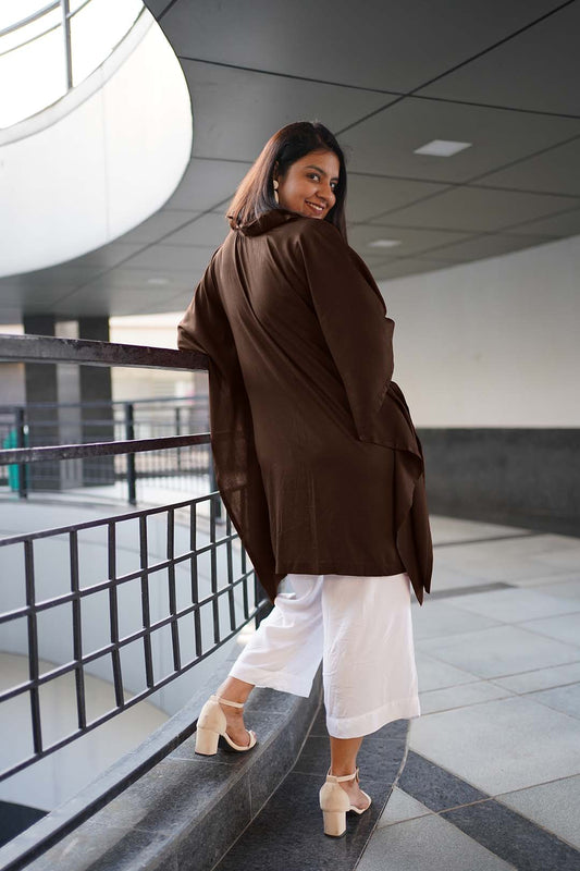 Coffee Rayon ShirtKurta - Cicada