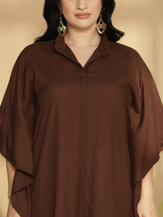 Coffee Rayon ShirtKurta - Mocha