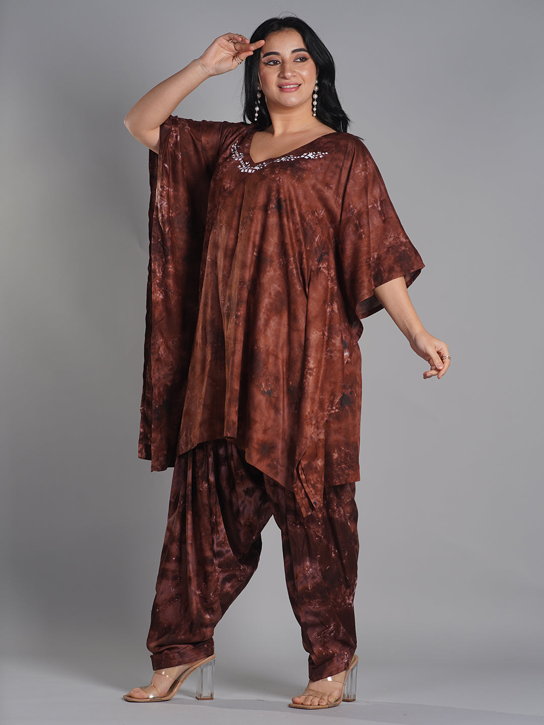 Coffee Rayon TieDyeSalwar