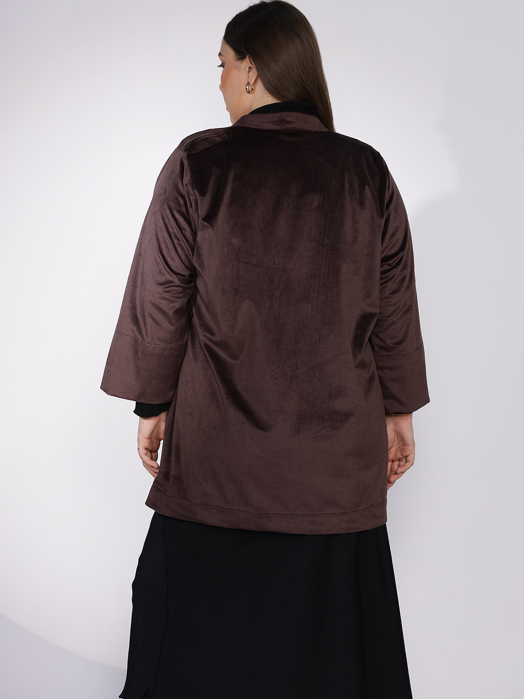 Coffee Suede Short Jacket