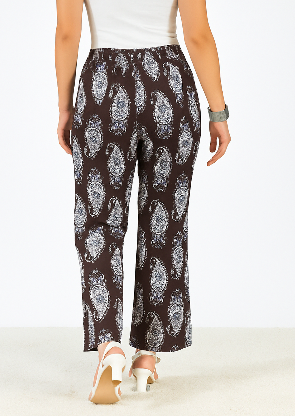 Printed Cotton Palazzo Pants - BlueTeardrop