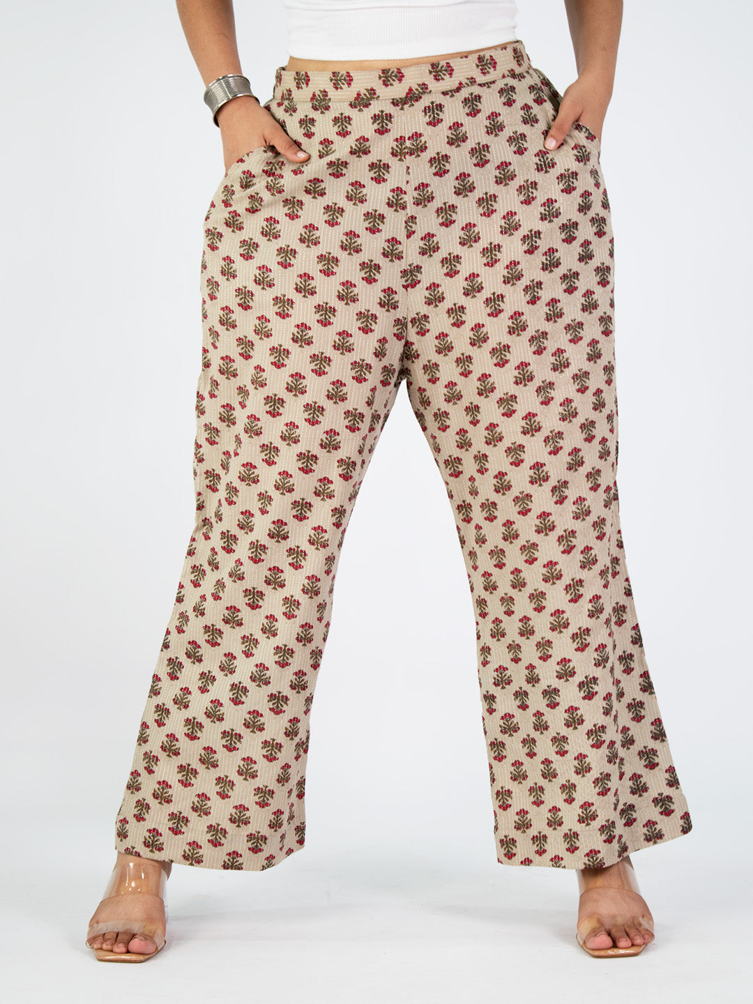 Printed Cotton Palazzo Pants - Iktara