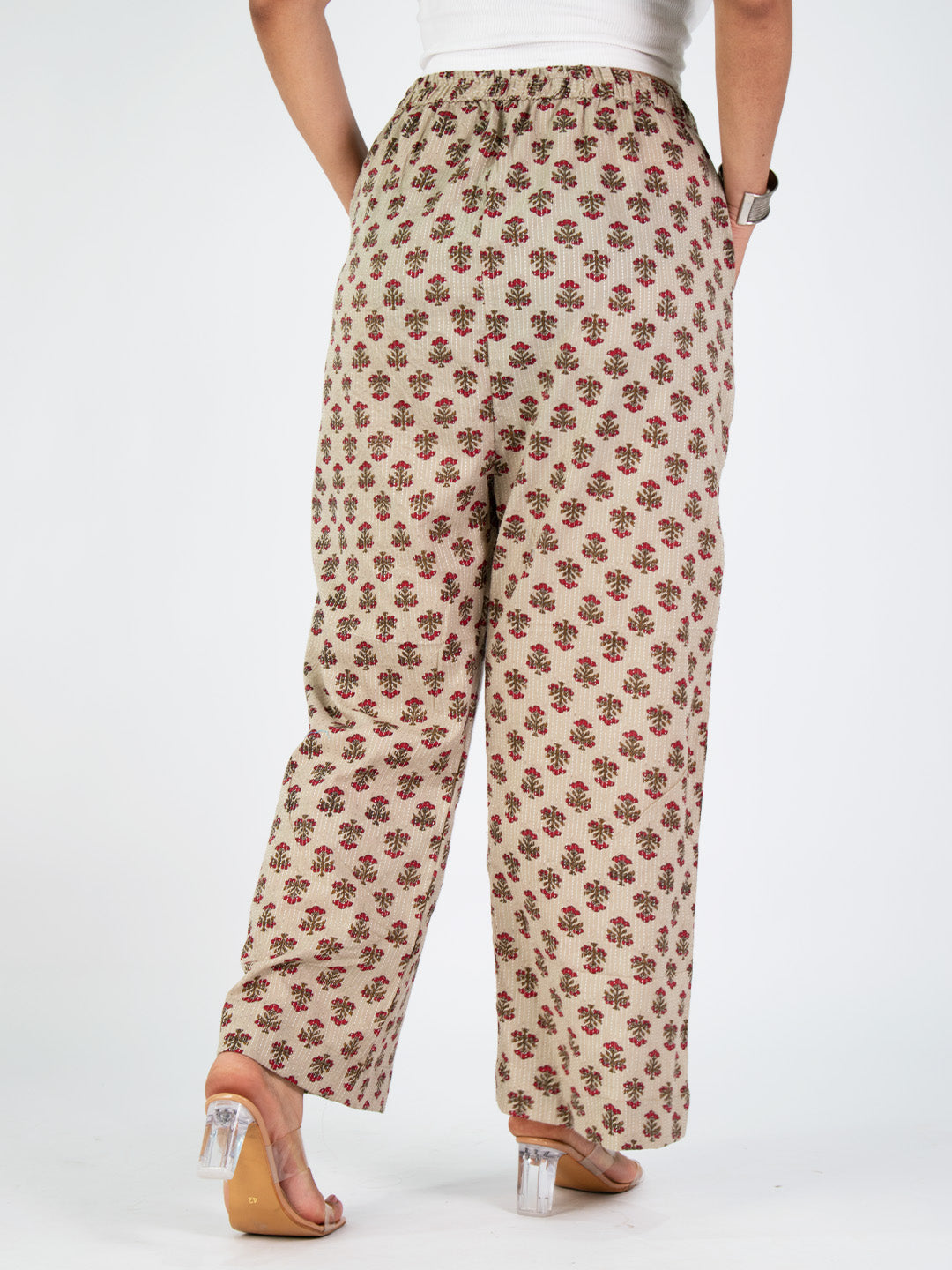 Printed Cotton Palazzo Pants - Iktara