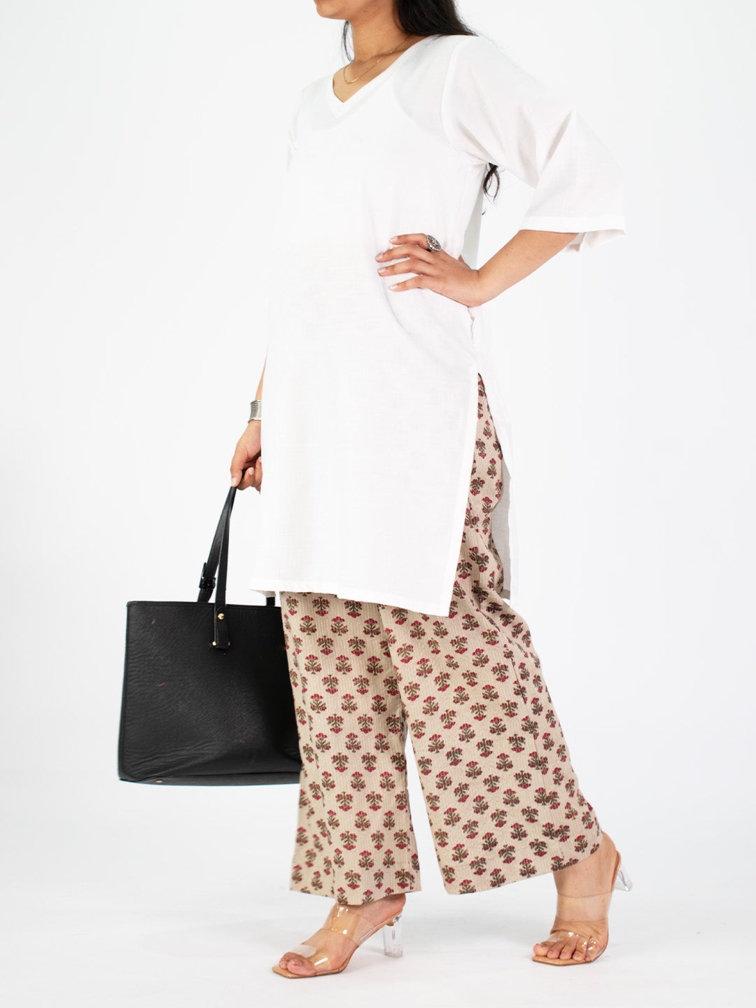 Printed Cotton Palazzo Pants - Iktara