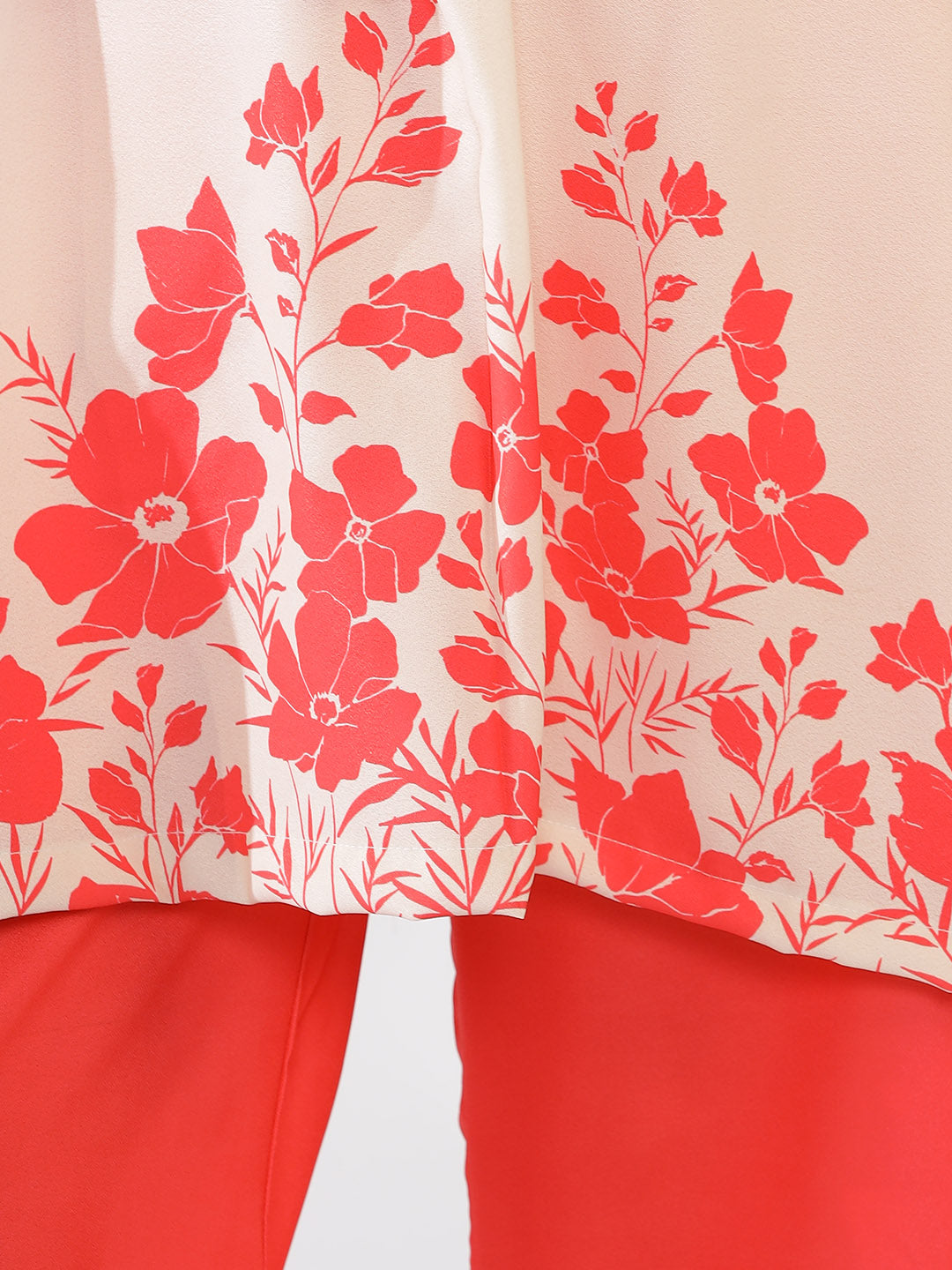 Coral Printed Kurti & Palazzo Pants - Rubina