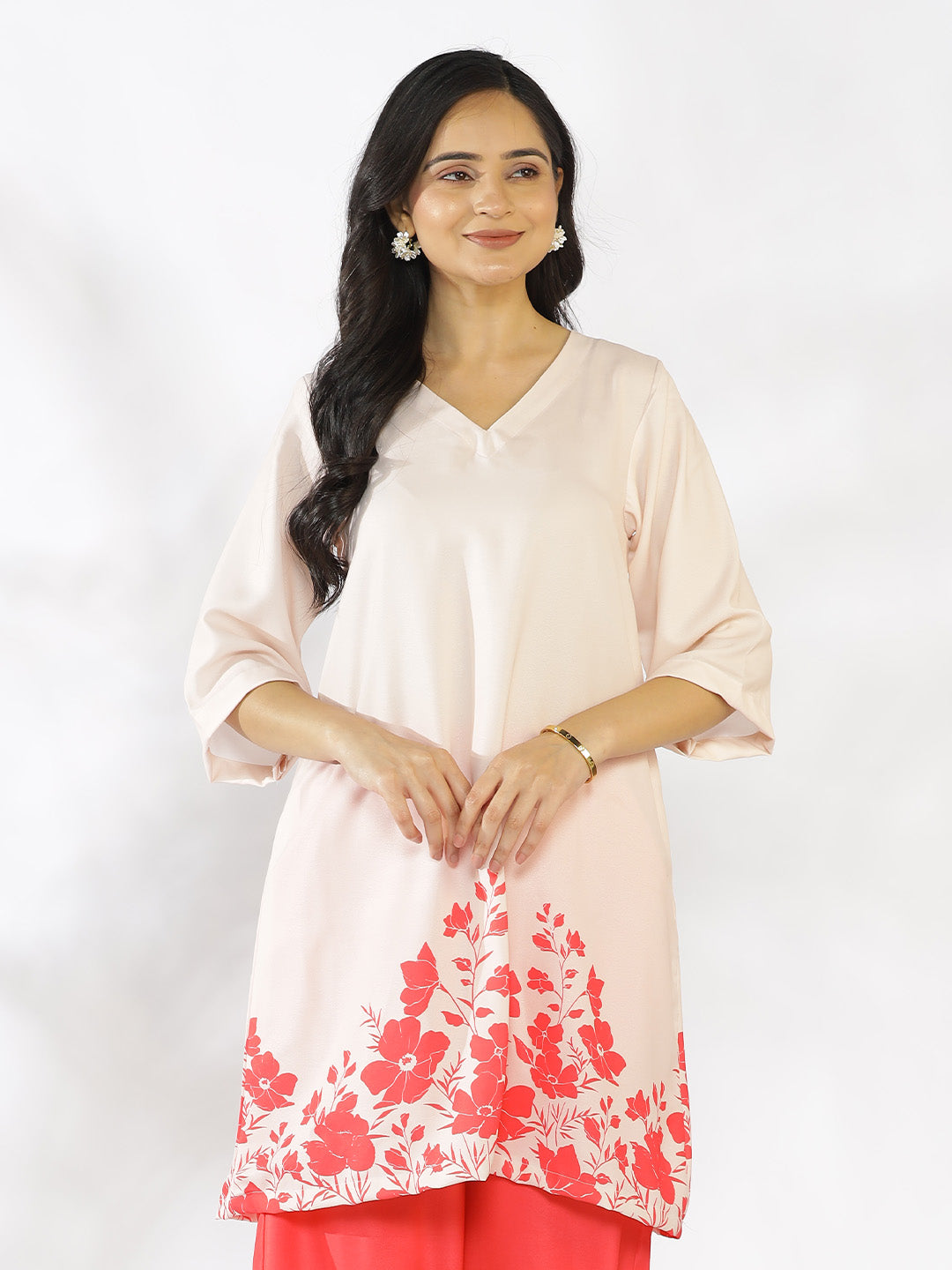 Coral Printed Kurti - Rubina