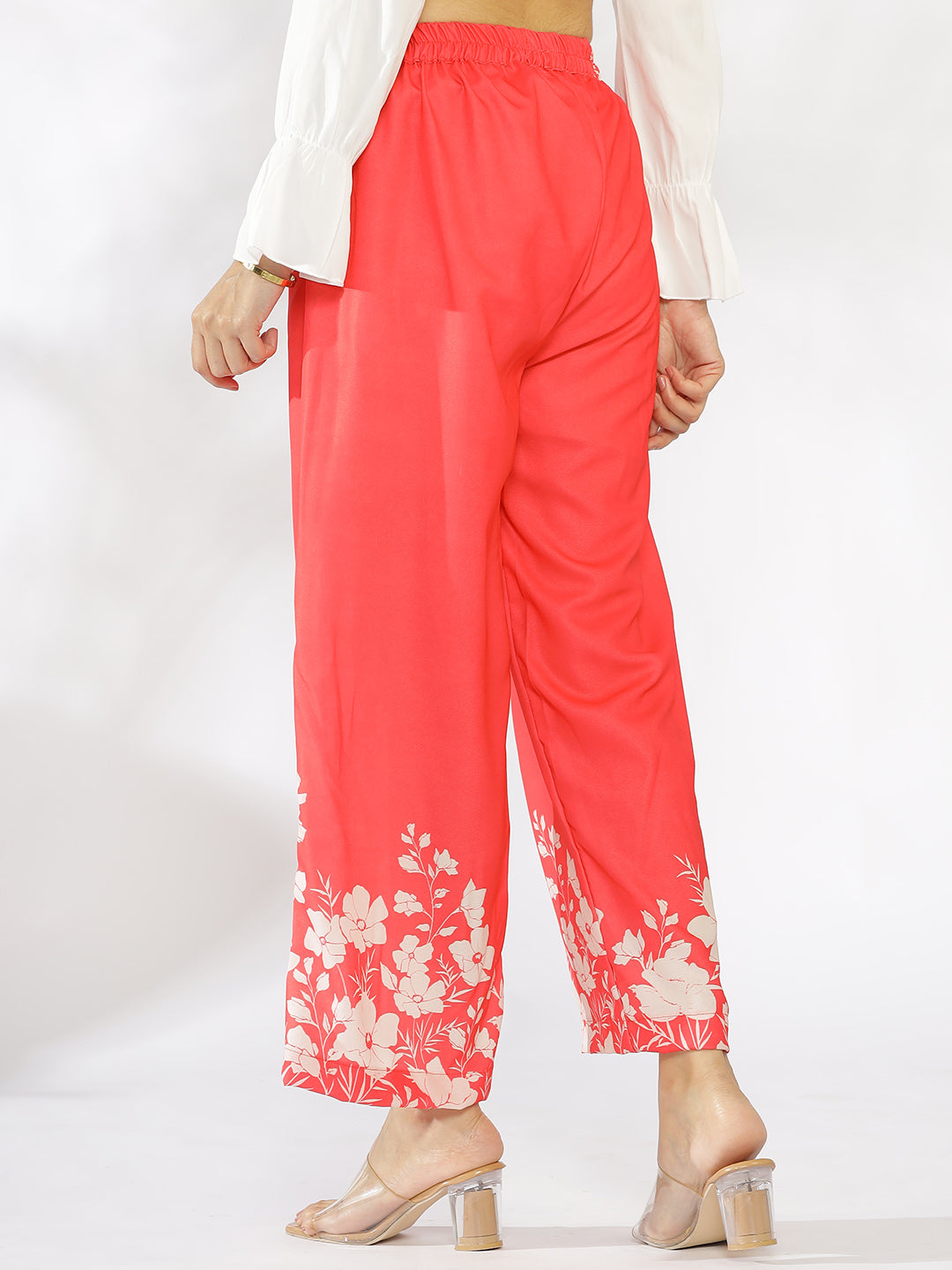 Coral Printed Palazzo Pants - CoralFleur