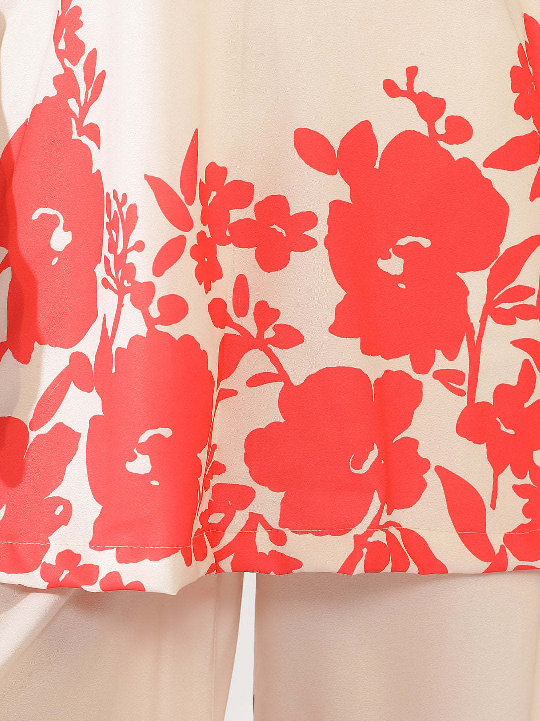 Coral Printed V-Neck Sleeveless Kurti - Coralie
