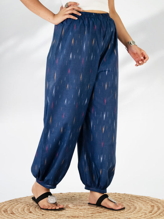 DarkBlue Ikat Balloon Salwar