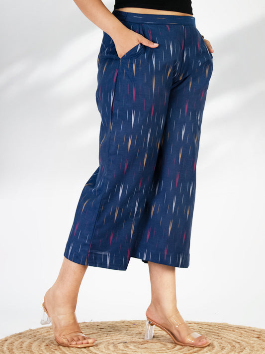 DarkBlue Ikat Culottes