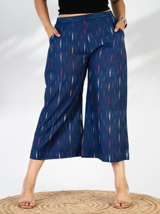 DarkBlue Ikat Culottes