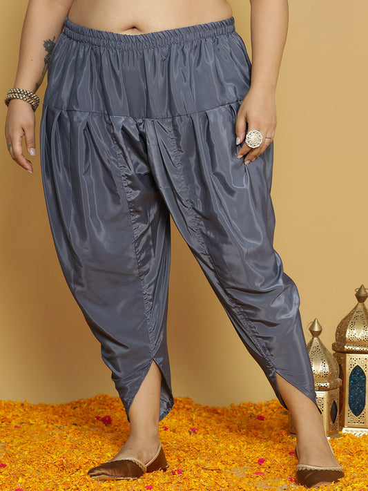 DarkGrey Crepe Silk Tulip Salwar