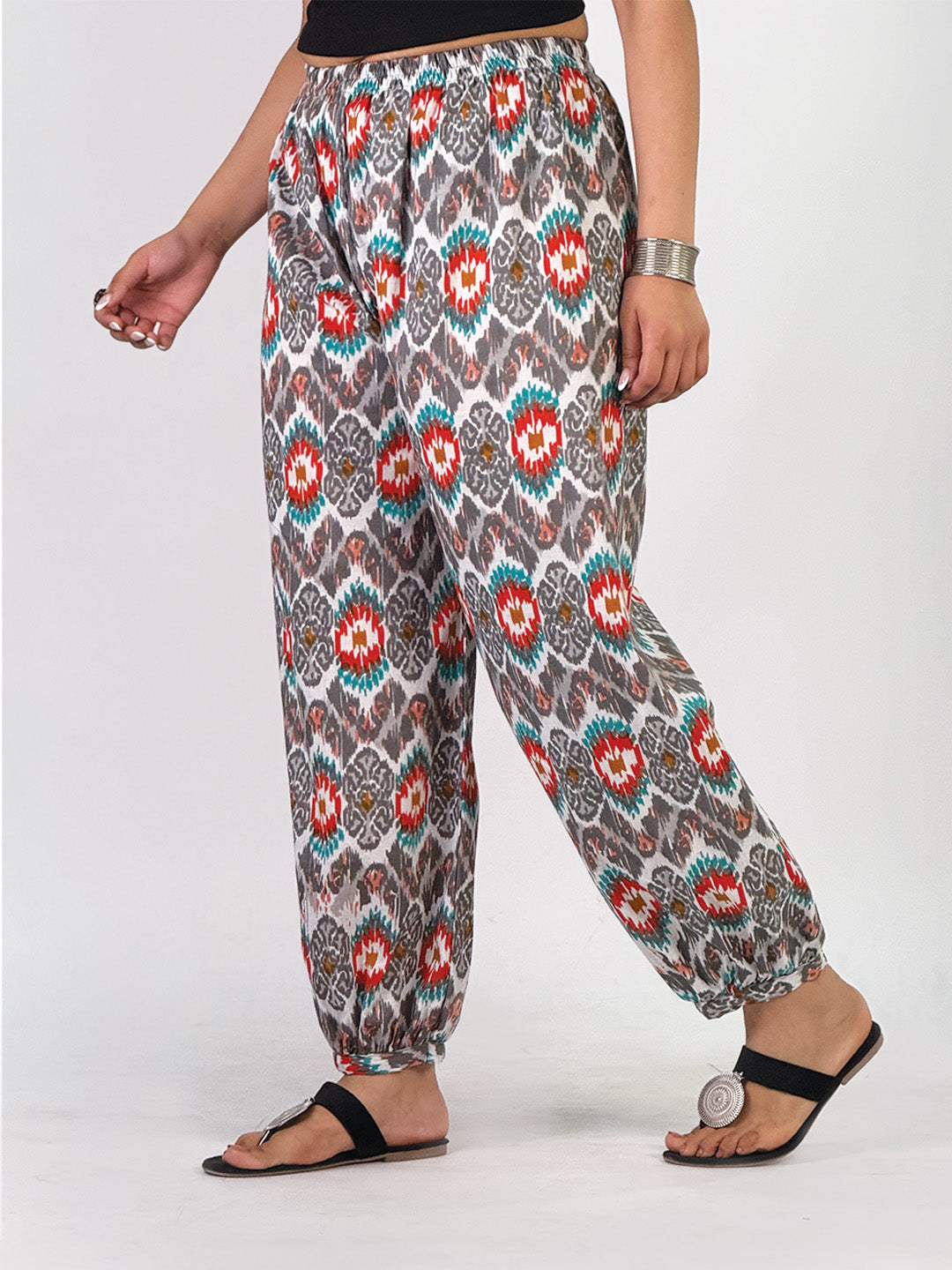 DarkGrey Ikat Balloon Salwar