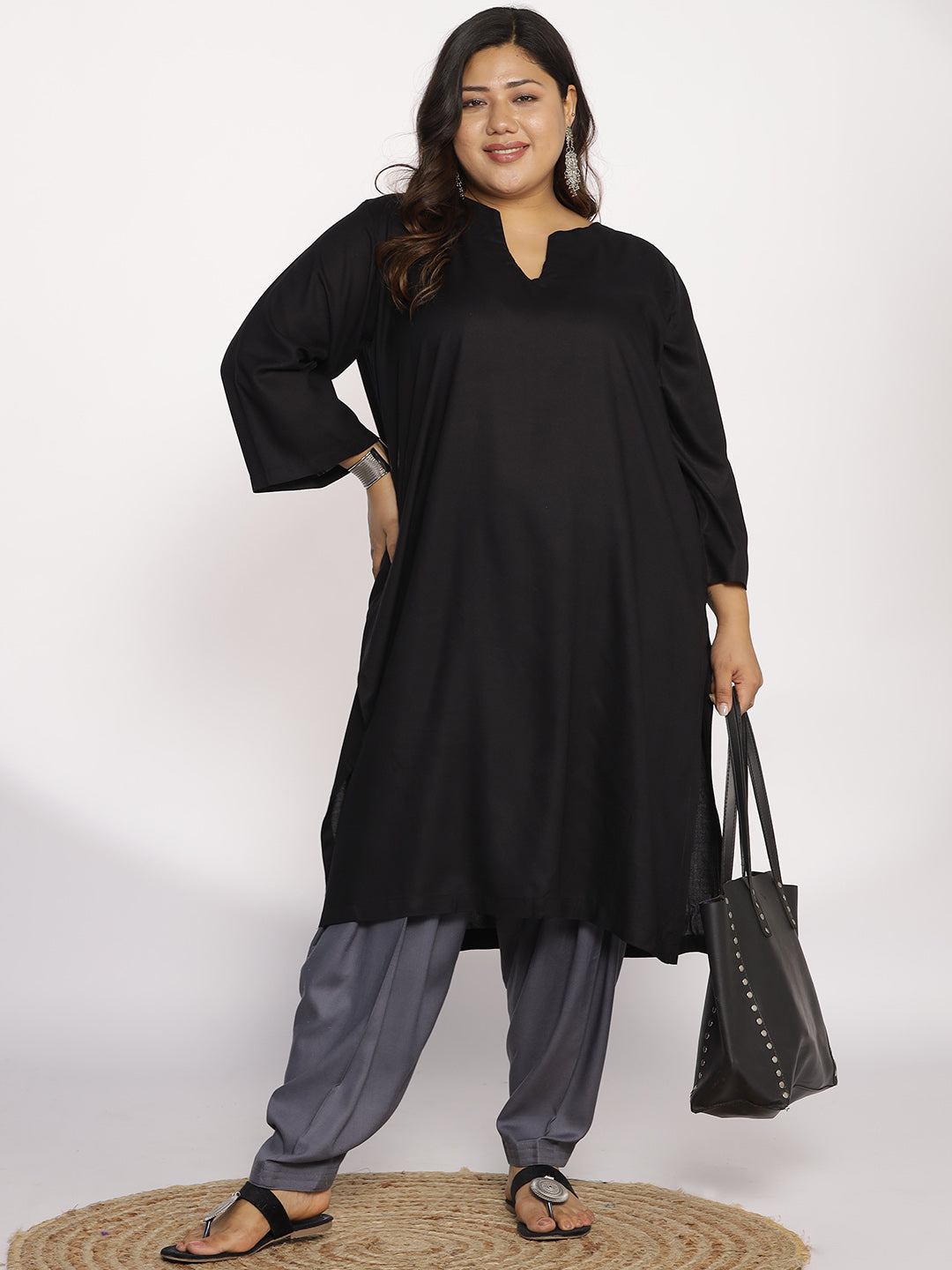 DarkGrey Rayon Salwar