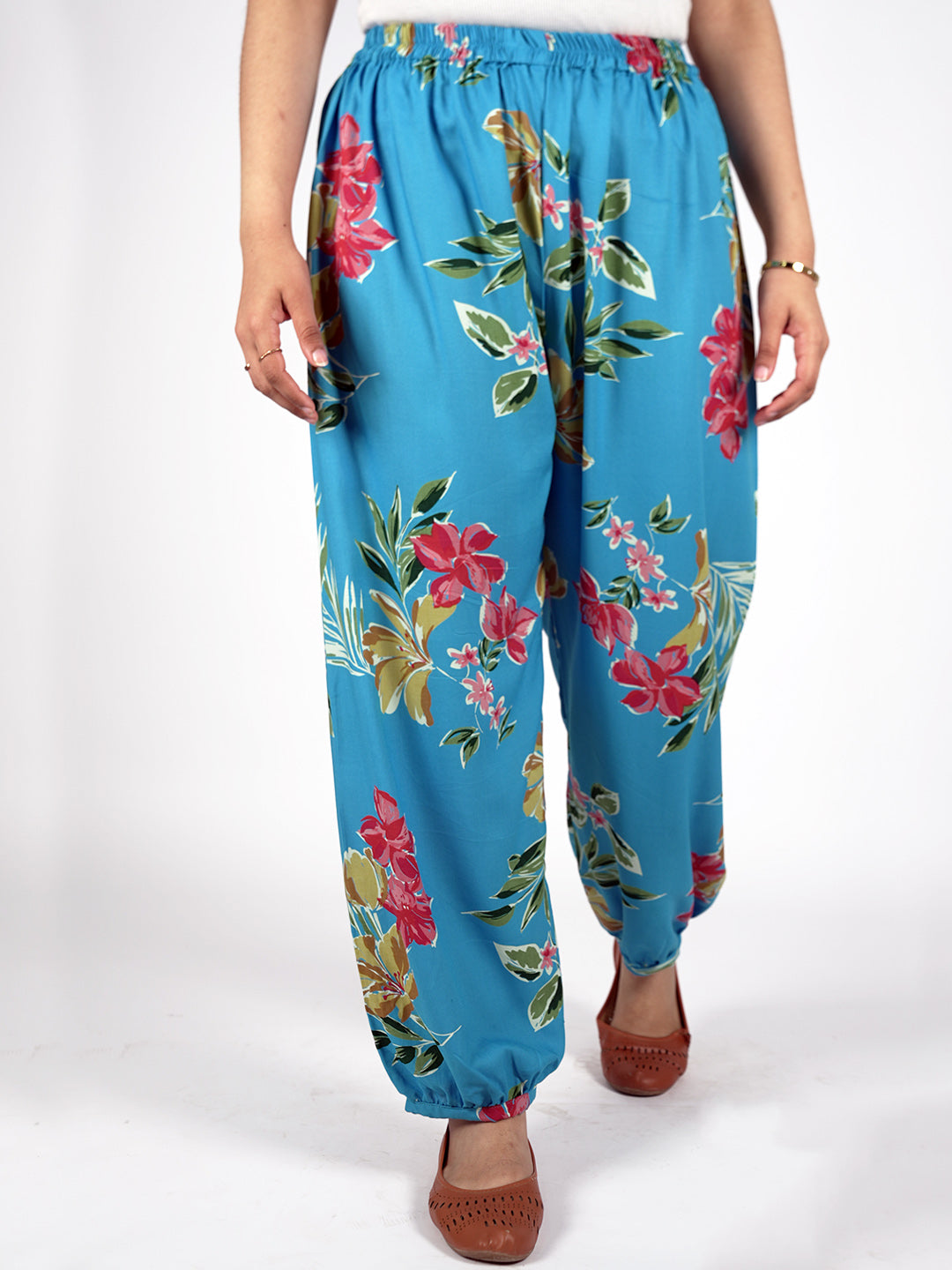 DeepBluePrinted Rayon Balloon Salwar - Fleurora