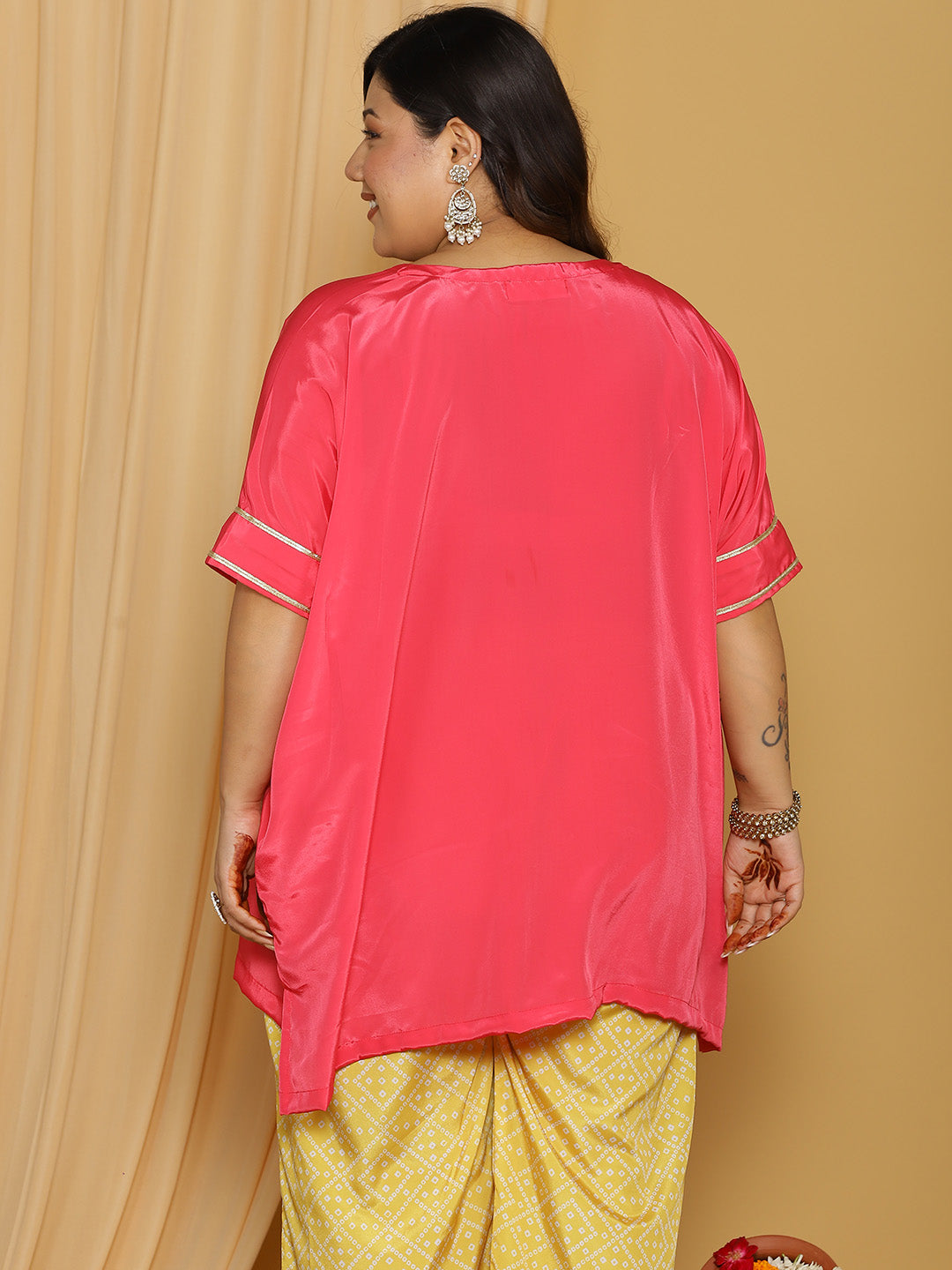 Fuschia Crepe Silk Tunic