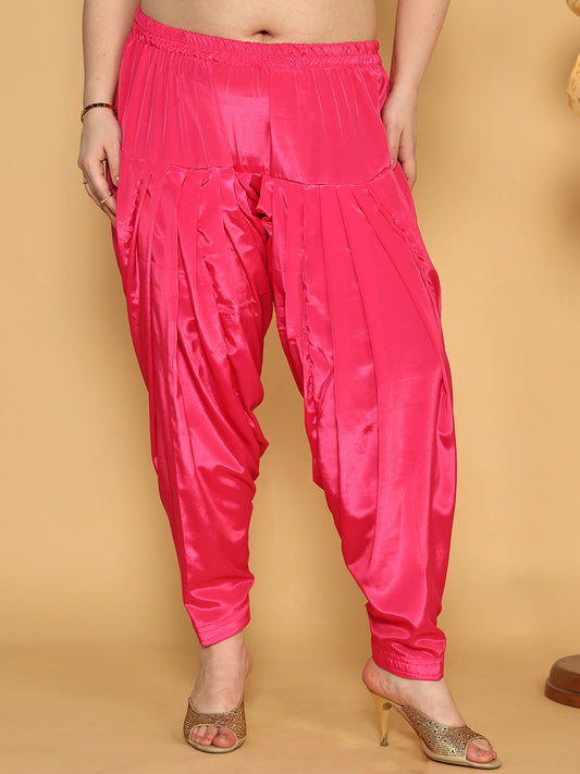 Fuschia Crepe Silk Salwar