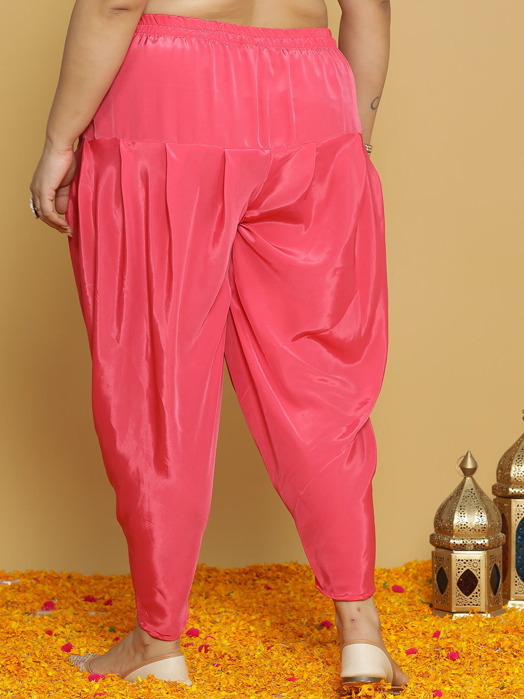 Fuschia Crepe Silk Tulip Salwar