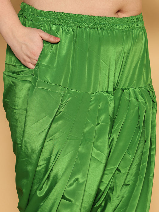 Green Crepe Silk Salwar