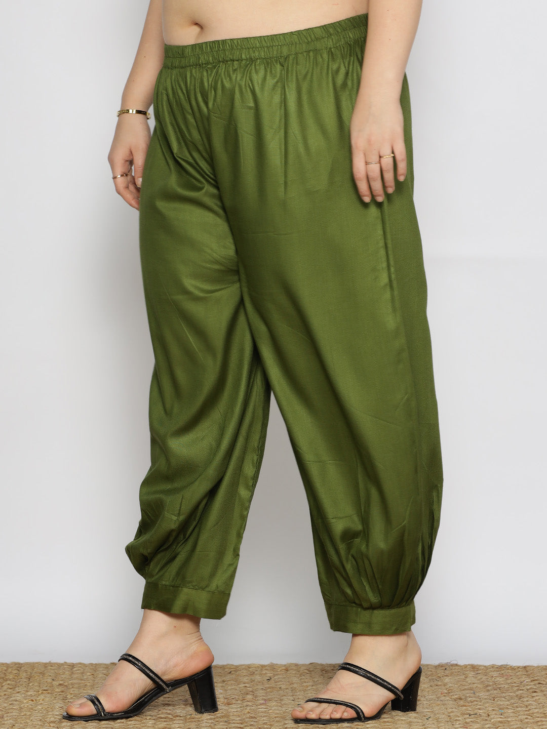 Green Rayon Afghani Salwar