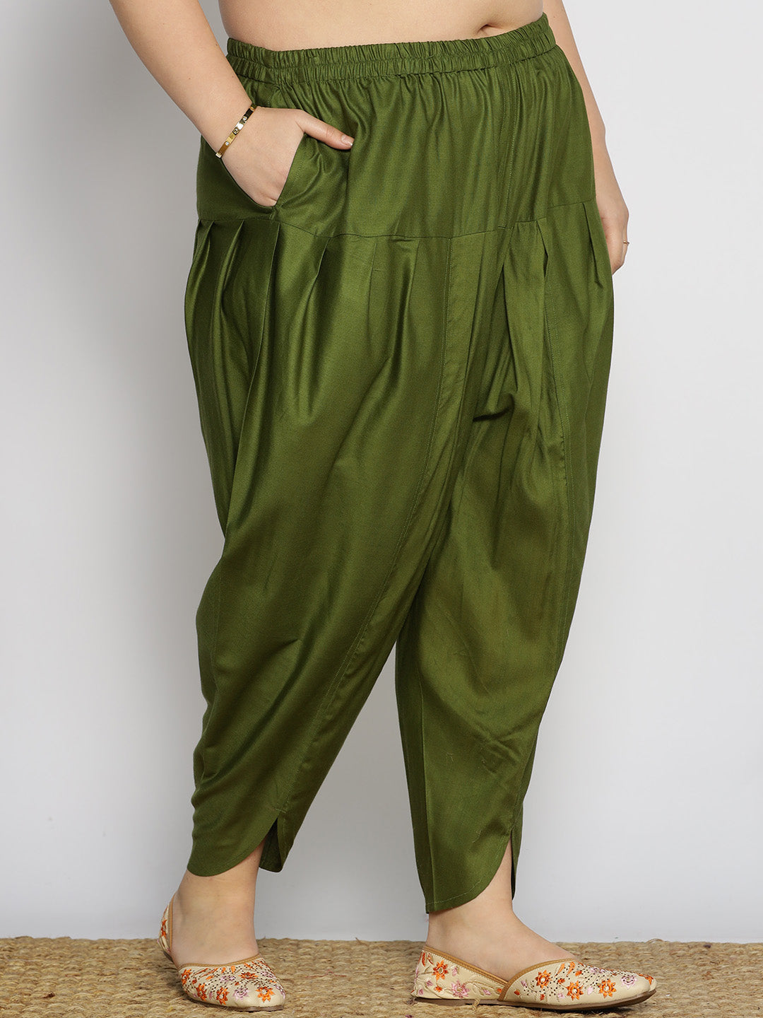 Green Rayon Tulip Salwar