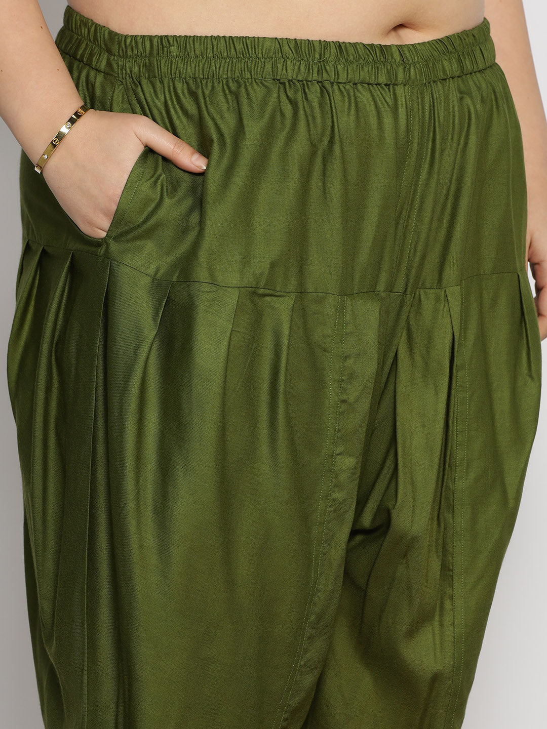 Green Rayon Tulip Salwar