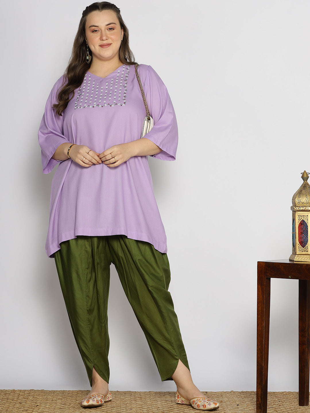 Green Rayon Tulip Salwar