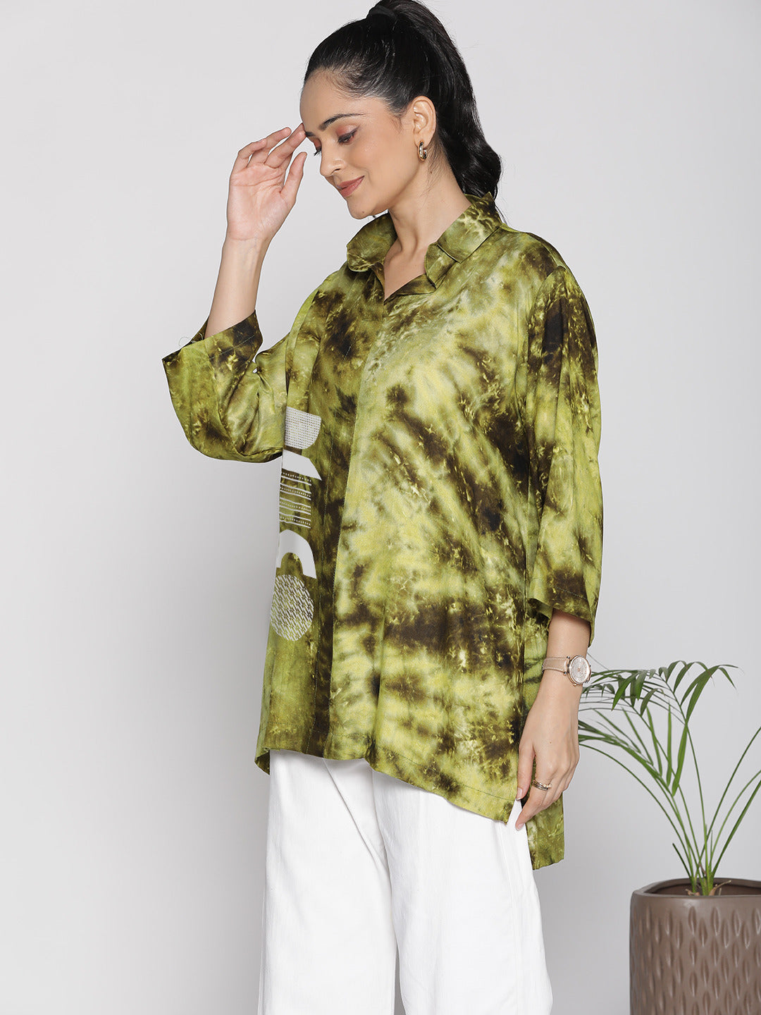 Green TieDye ShirtTop - Sway