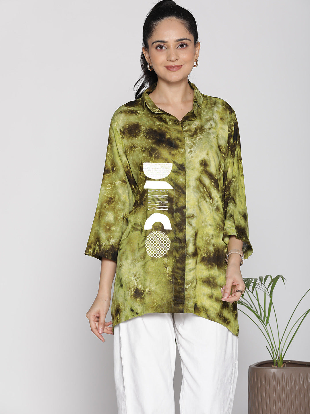 Green TieDye ShirtTop - Sway