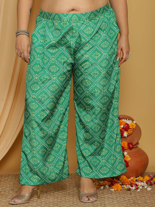 GreenBandhani Crepe Silk Palazzo Pants