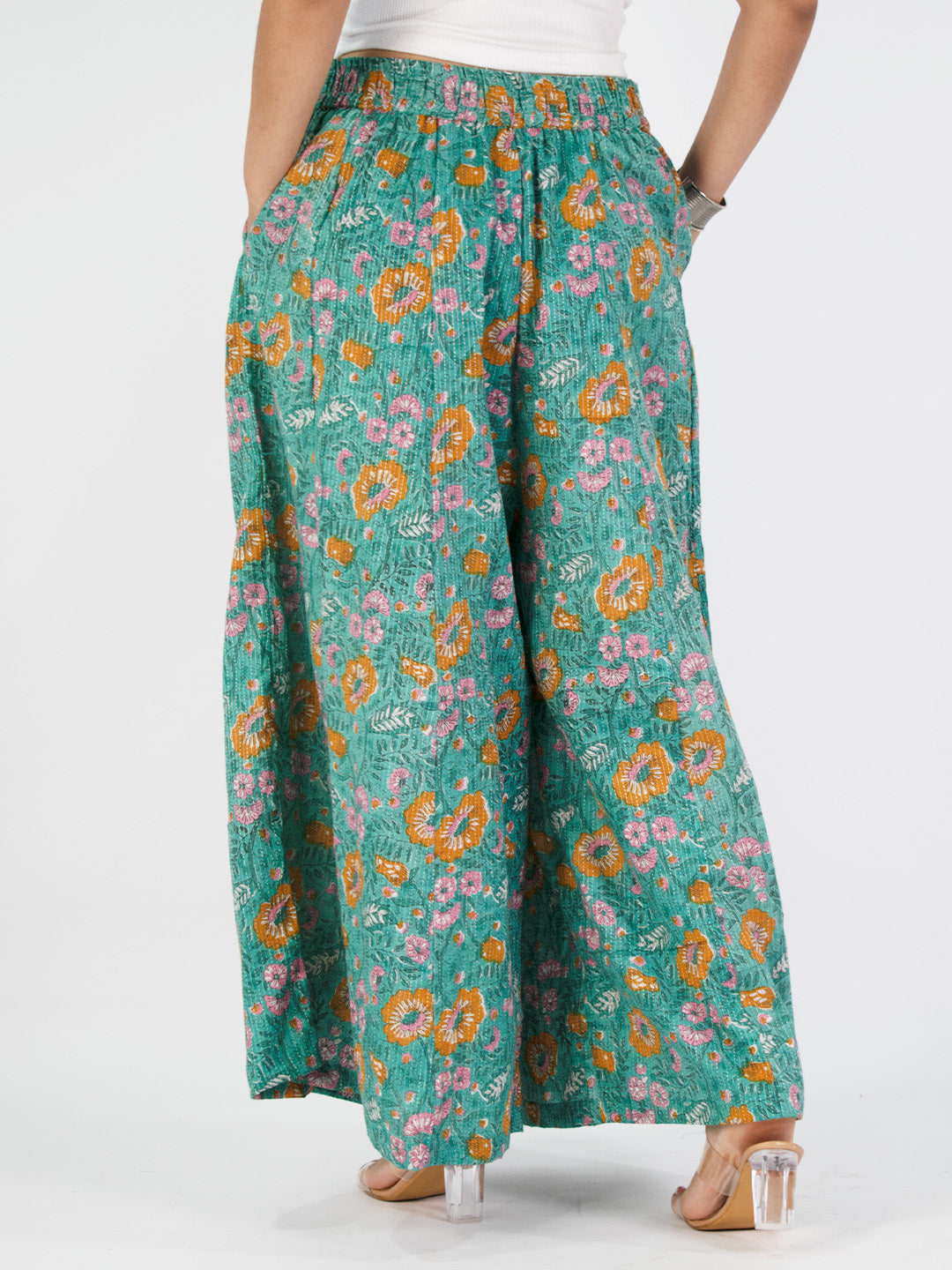 Printed Cotton Flared Palazzo - Baghika