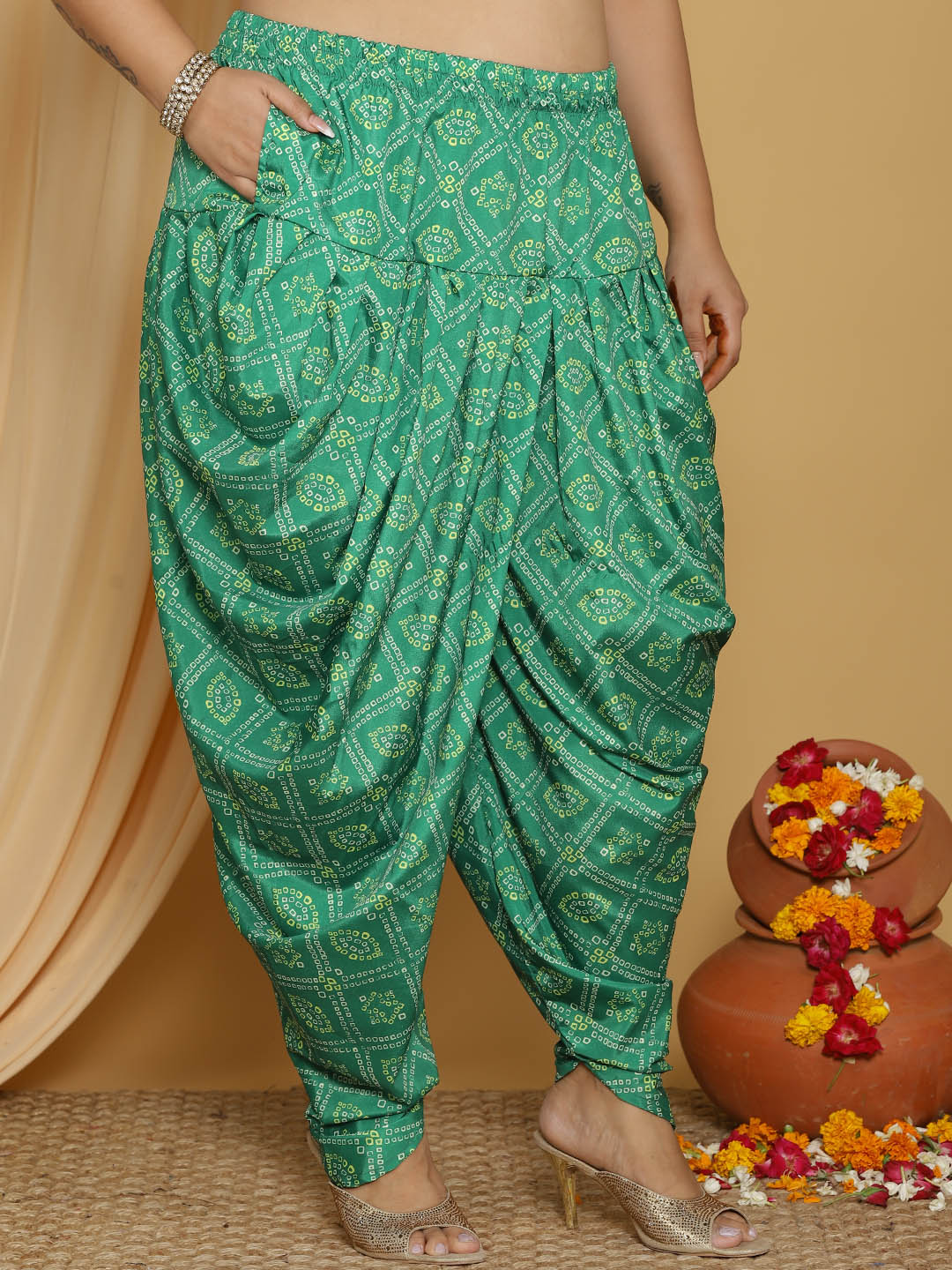 GreenBandhani Crepe Silk Dhoti