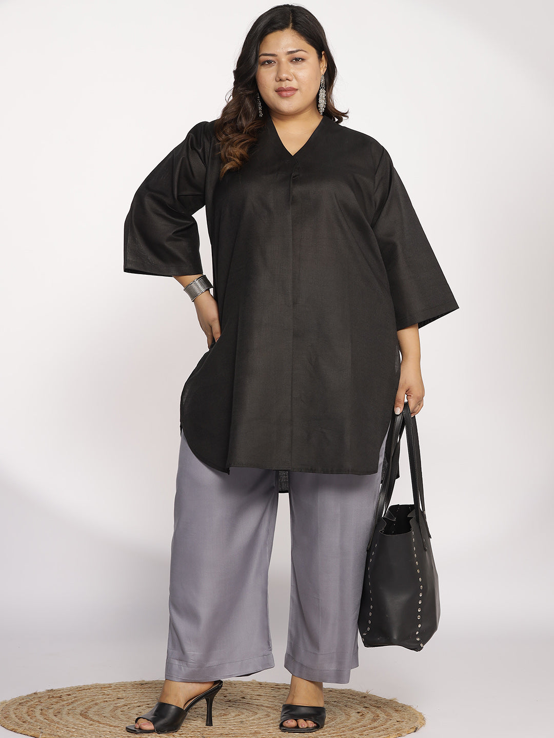 Grey Palazzo Pants