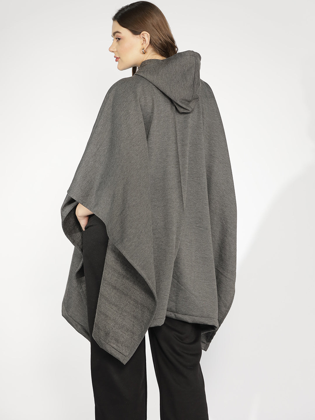 Grey Poncho Hoodie