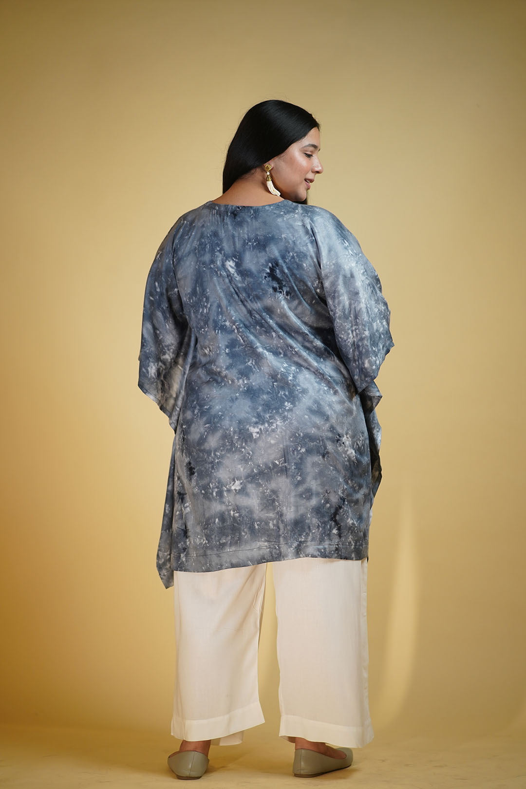 Grey Rayon TieDyeKurta - Nuages