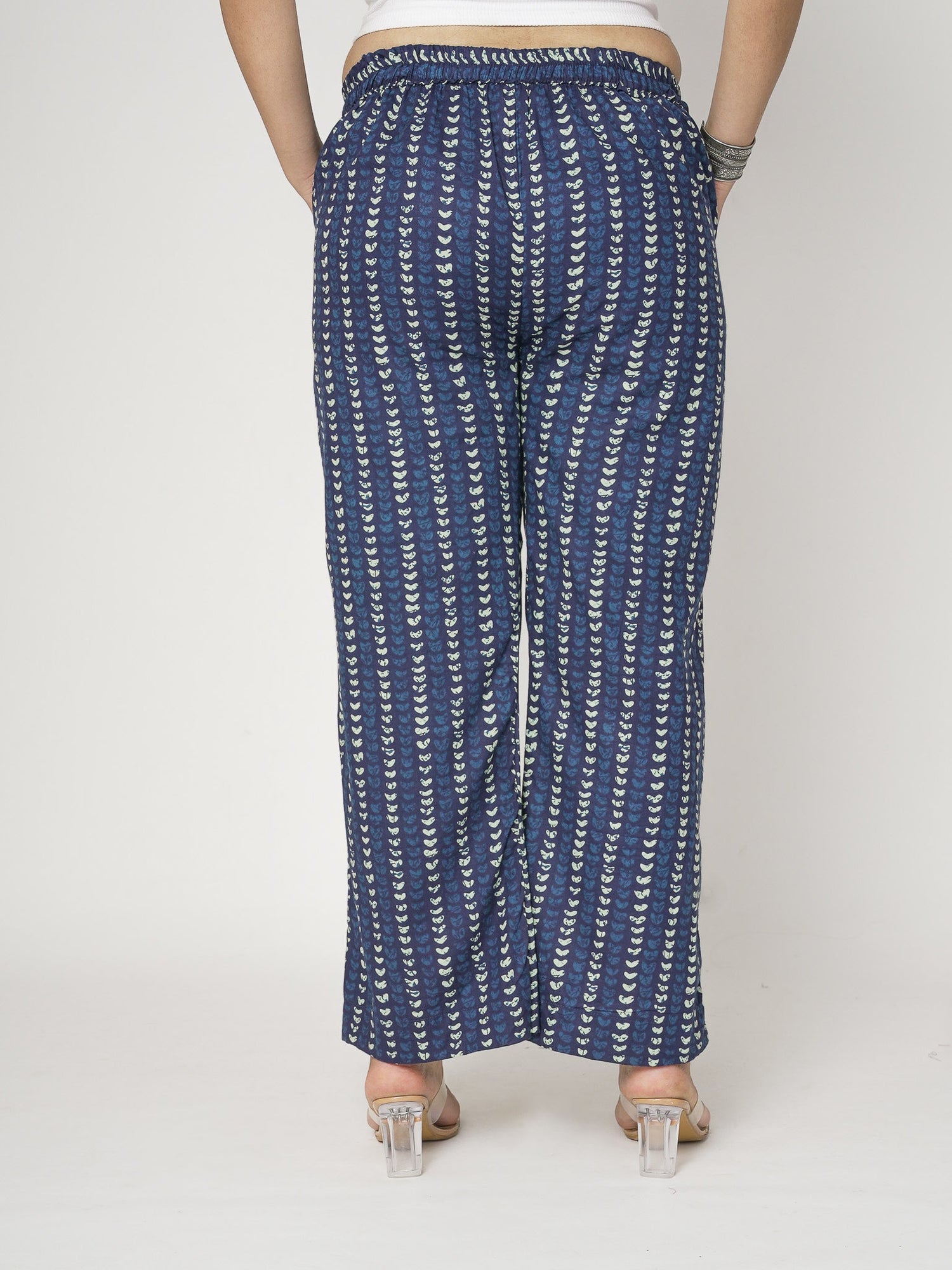 Printed Cotton Palazzo Pants - OceanDots