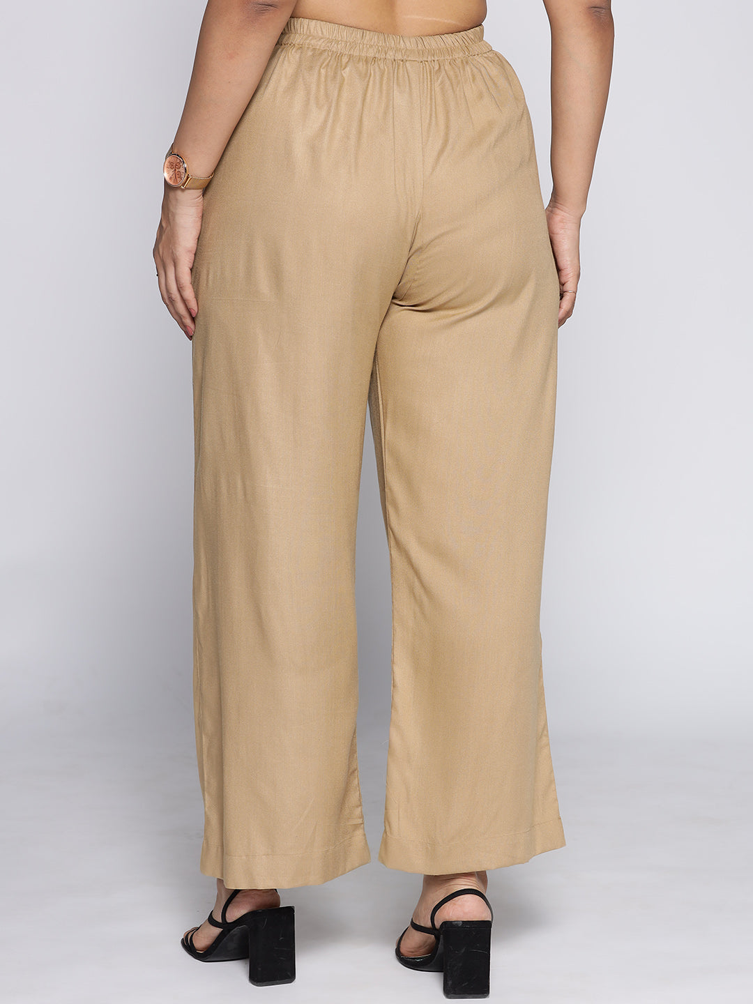 Khaki Palazzo Pants