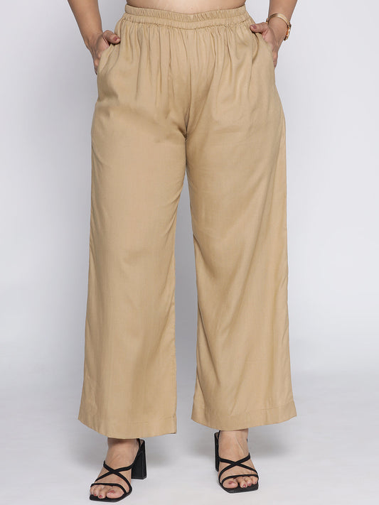 Khaki Palazzo Pants