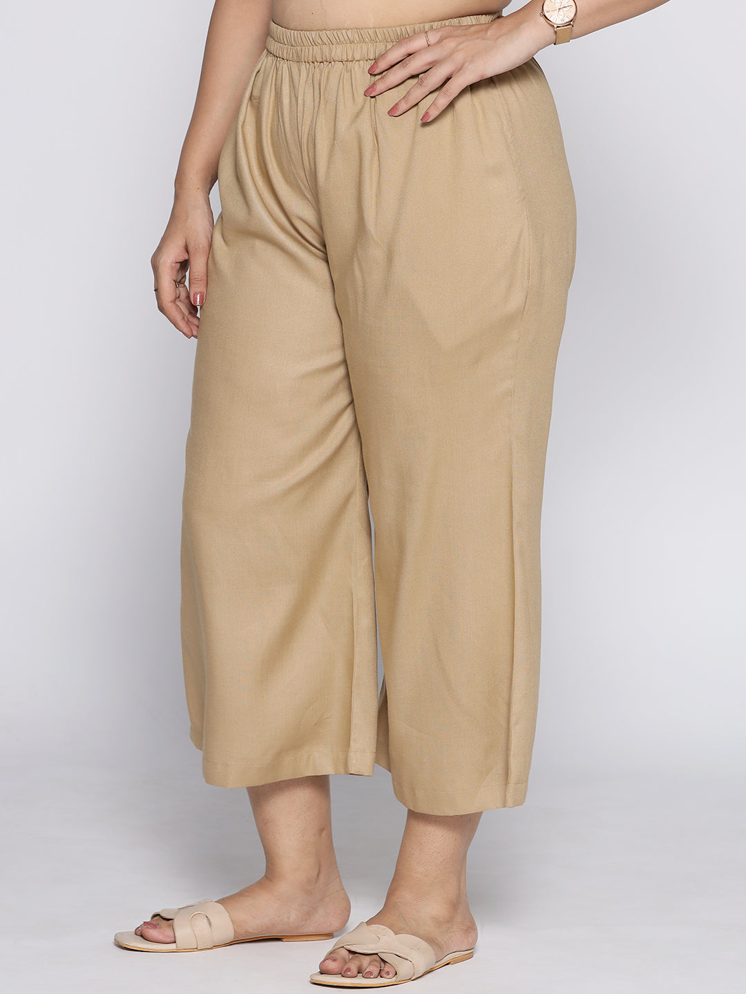 Khaki Rayon Cullotes