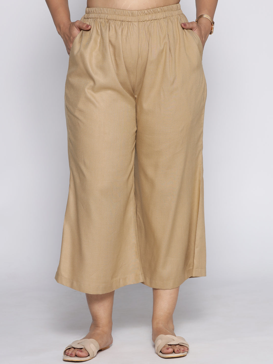 Khaki Rayon Cullotes