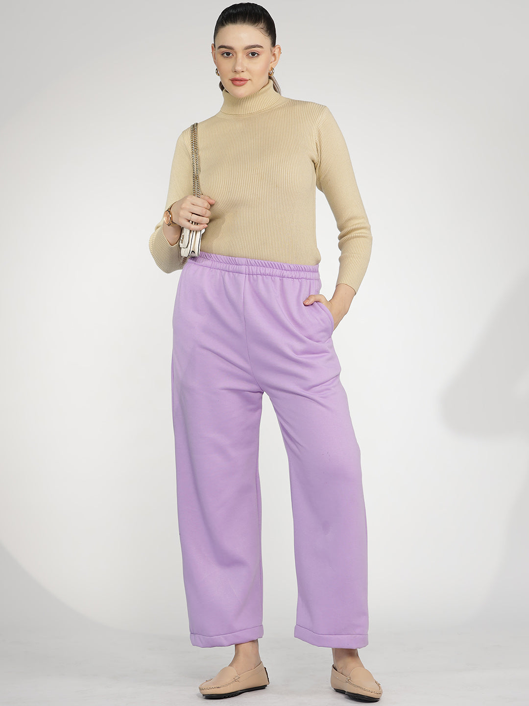 Lavender Fleece Palazzo