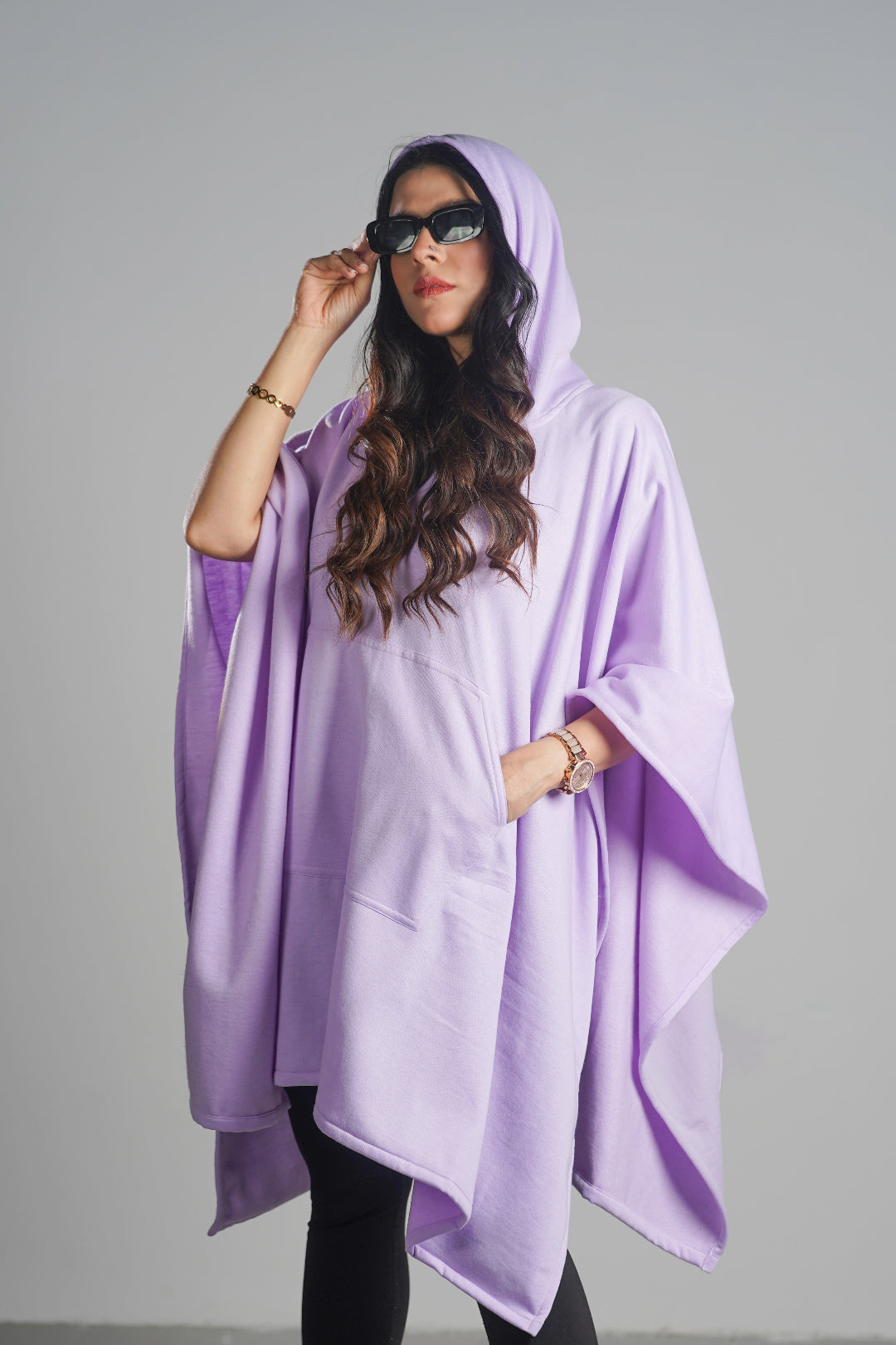 Lavender Poncho Hoodie