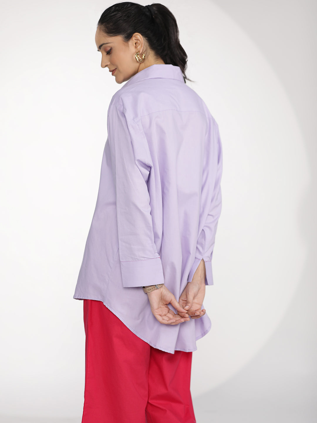 Lavender Poplin OversizedShirt