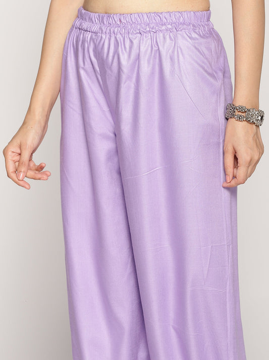 Lavender Rayon AfghaniSalwar