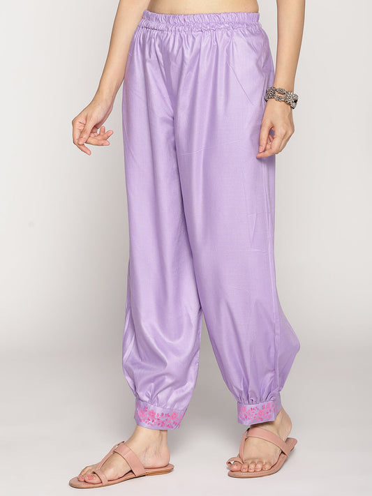 Lavender Rayon Afghani Salwar - Ibisco