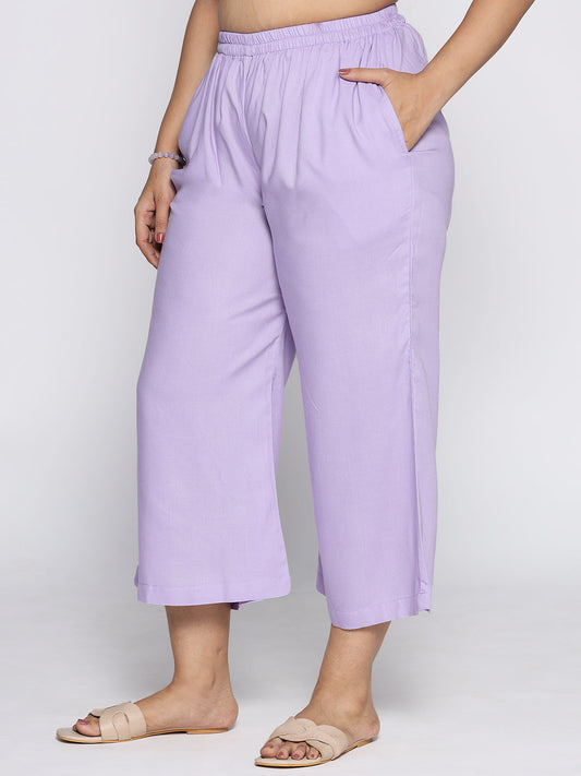 Lavender Rayon Culottes