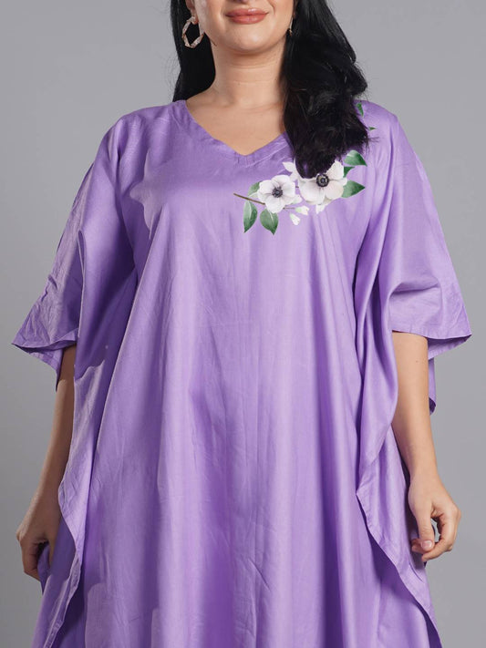 Lavender Rayon KaftanKurta - LavenderMystique