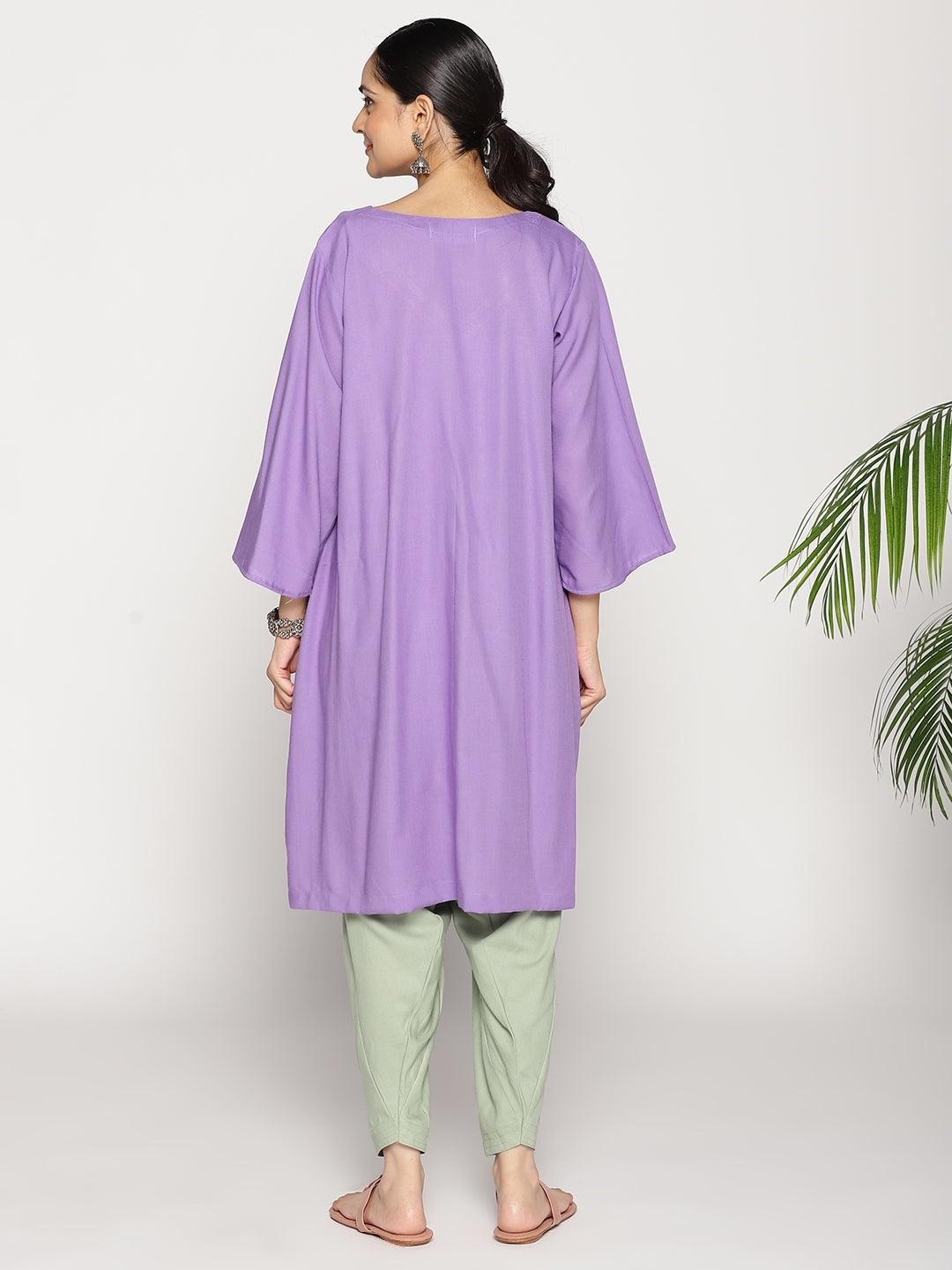 Lavender Rayon Kurti - Aries